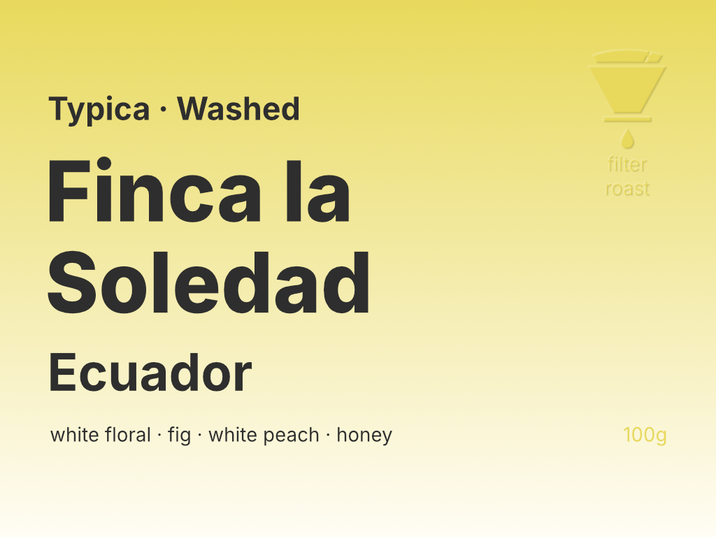 Photo of Ecuador Finca la Soledad Typica (W)
