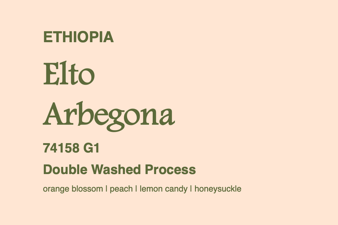 Photo of Ethiopia Elto Arbegona 74158 G1 (Double Washed)