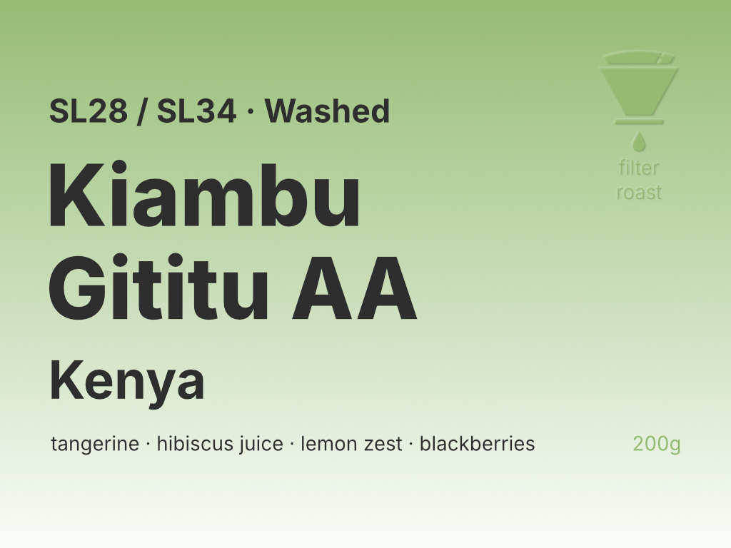 Photo of Kenya Kiambu Gititu AA SL28/SL34 (W)