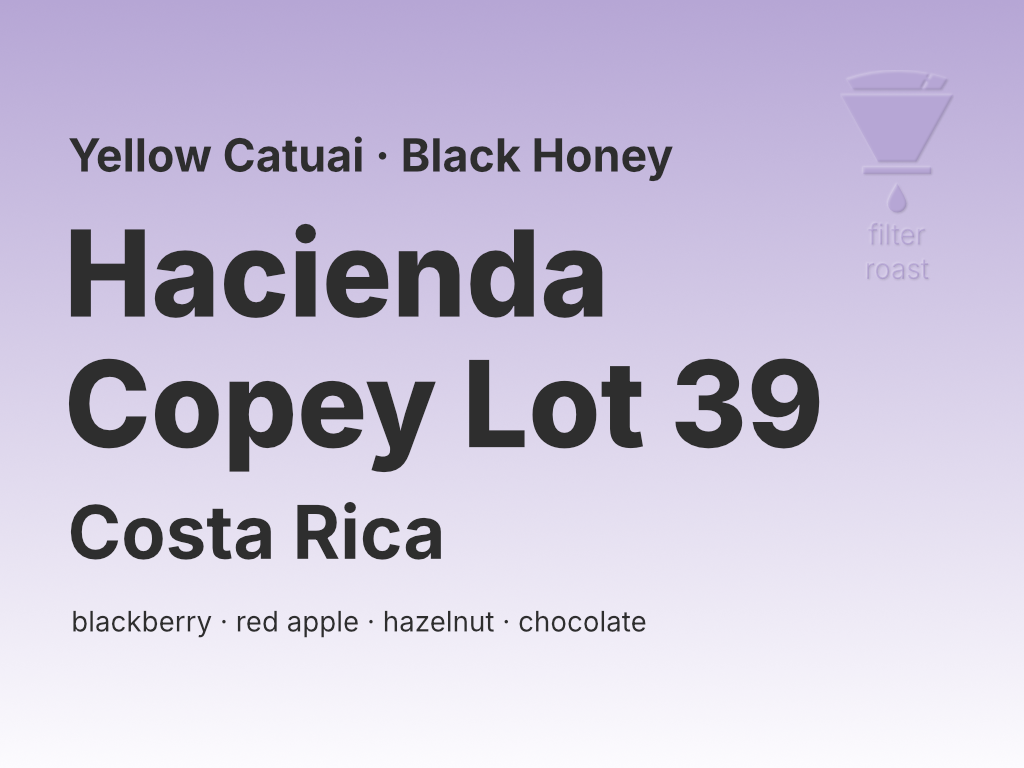 Photo of Costa Rica Hacienda Copey Yellow Catuai (Black Honey)