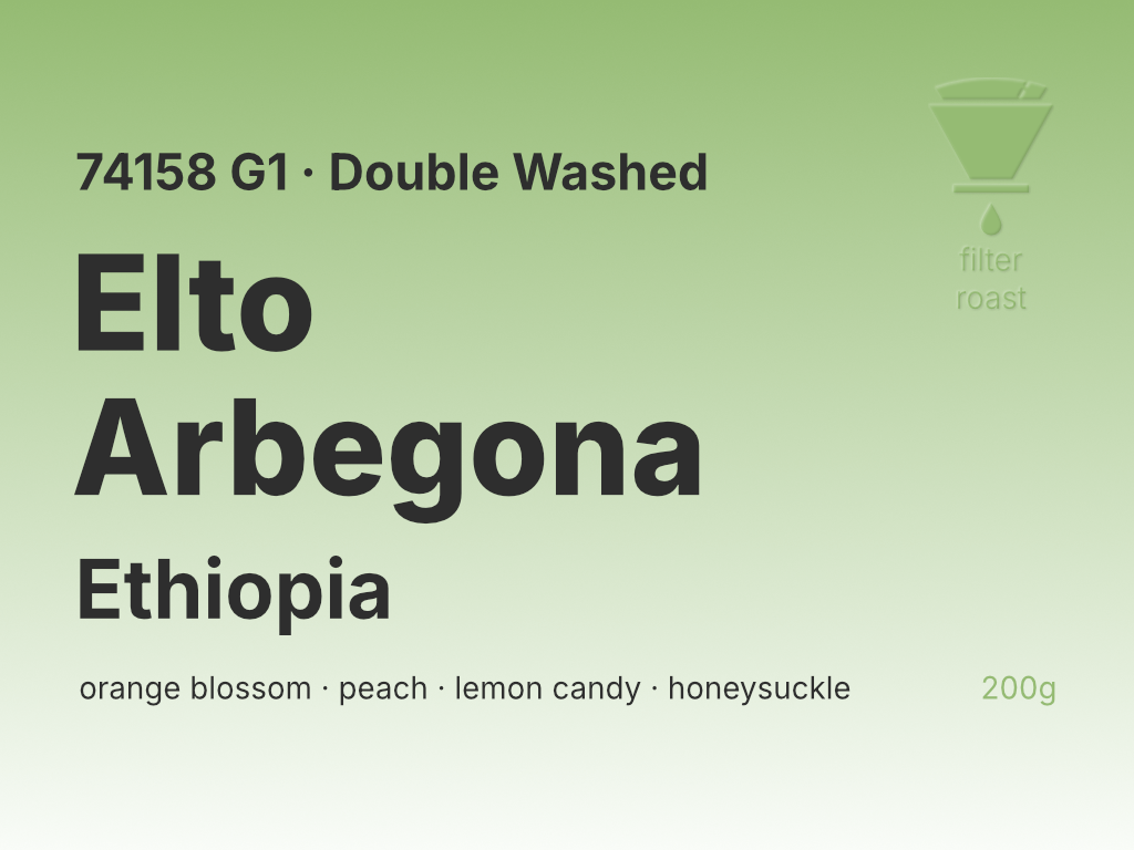 Photo of Ethiopia Elto Arbegona 74158 G1 (Double Washed)