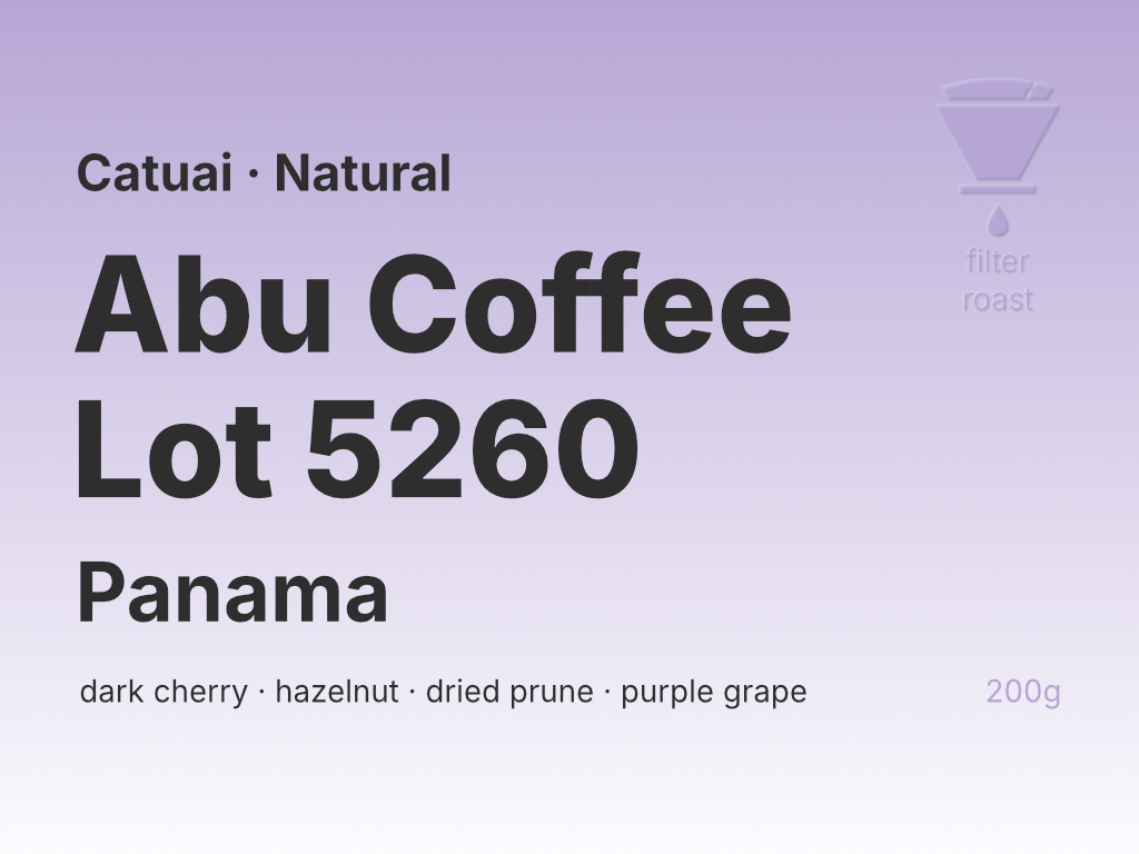 Photo of Panama Abu Coffee Catuai Lot 5260 (N)