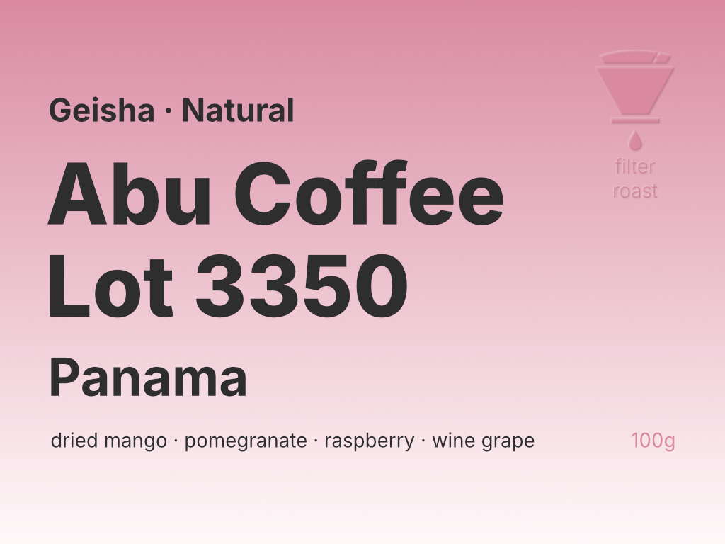 Photo of Panama Abu Coffee Geisha Lot 3350 (N)
