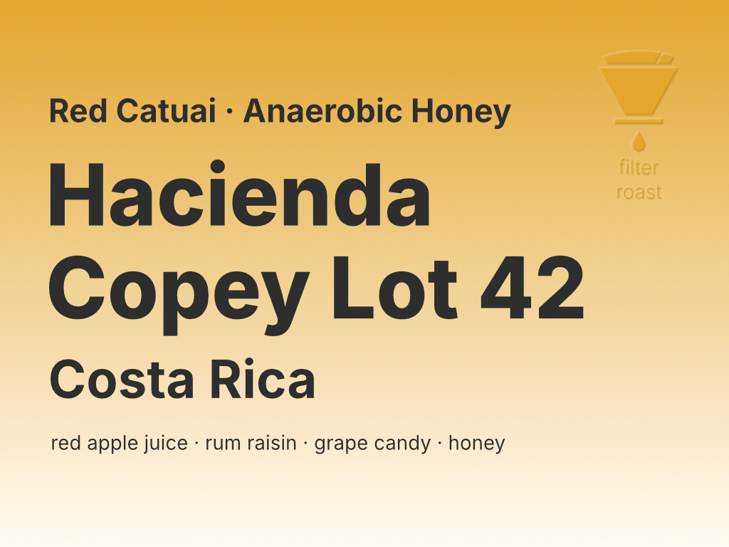Photo of Costa Rica Hacienda Copey Don Kazu Red Catuai Lot 42 (A.H.)