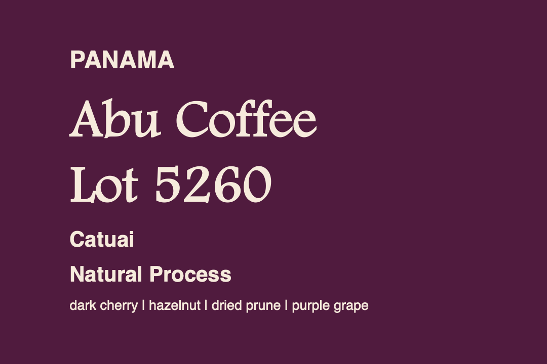 Photo of Panama Abu Coffee Catuai Lot 5260 (N)